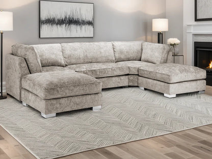 Bishop Truffle Fullback U-Shape Corner Sofa
