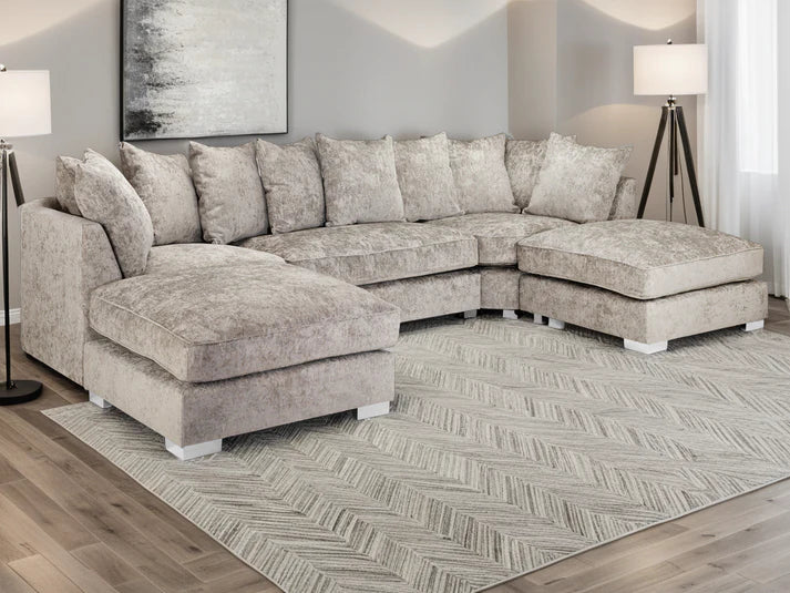 Bishop Truffle Scatterback U Shape Corner Sofa