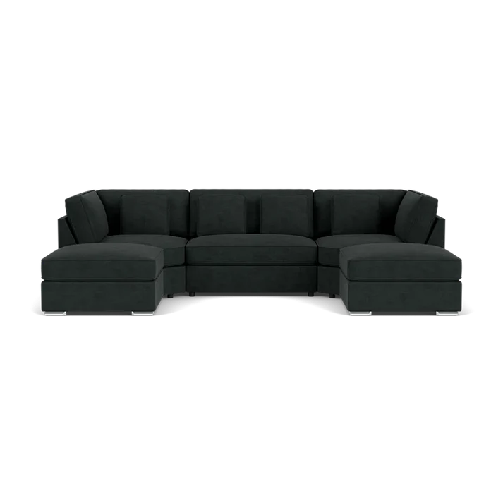 Belgravia Sofa Black U Shape Corner