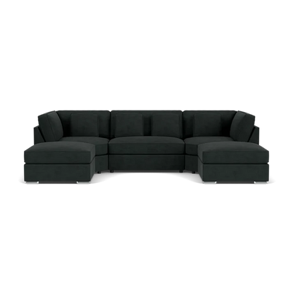 Belgravia Sofa Black U Shape Corner