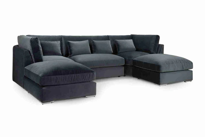 Beatrix Slate U-Shape Corner Sofa