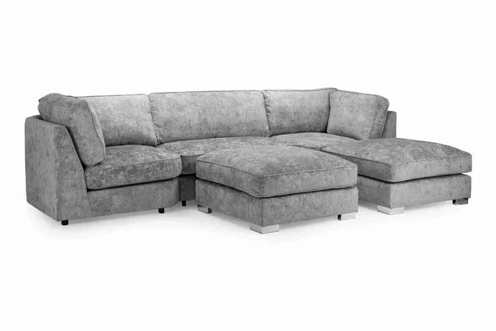 Bishop Alaska Platinum Fullback U-Shape Sofa