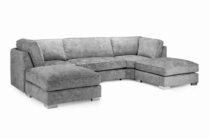 Bishop Alaska Platinum Fullback U-Shape Sofa