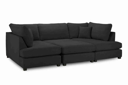 Carnaby Cinema U-Shape Sofa Black