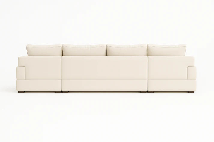Lilly U-Shaped Corner Sofa – Light Cream