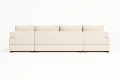 Lilly U-Shaped Corner Sofa – Light Cream