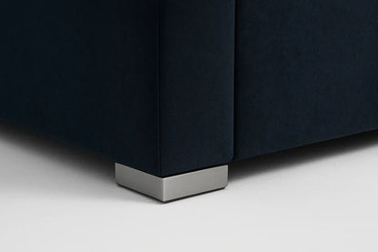 Bishop U-Shaped Velvet Sectional Sofa with Chaise — Black & Navy