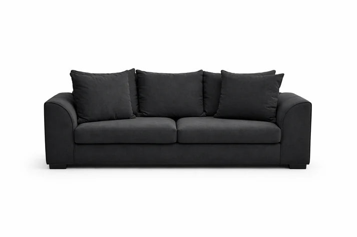 Dylon 3+2 Sofa Set in Black with Footstool