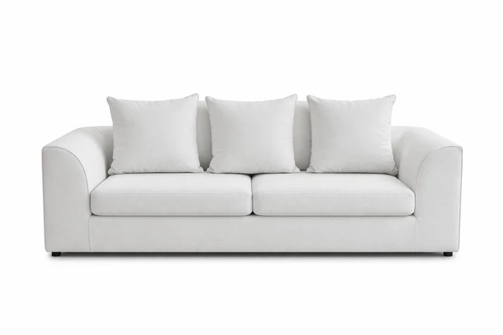 Dylon 3+2 Sofa Set in Off-White with Footstool