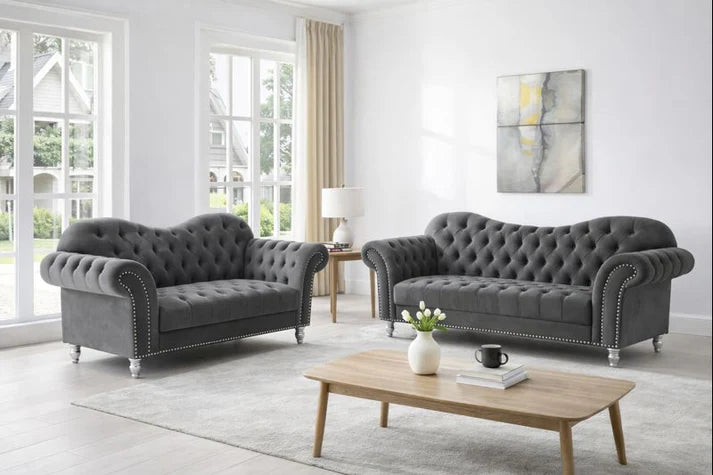 Elegance Chesterfield Italian 3+2 Sofa Set – Handcrafted Luxury