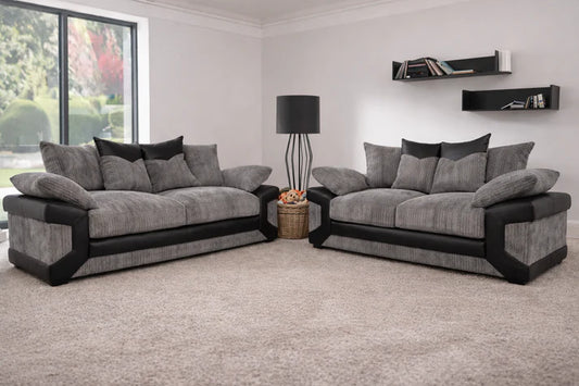 Dino 3 and 2 Seater Fabric Sofa Set