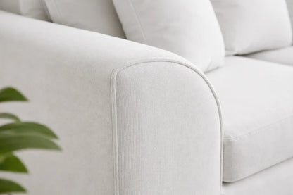 Dylon 3+2 Sofa Set in Off-White with Footstool