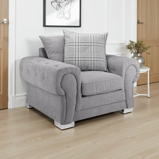 Verona Scatterback Sofa Grey Armchair