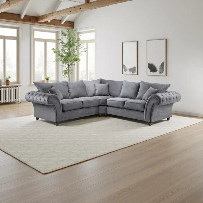 Windsor Fullback Sofa Grey Large Corner