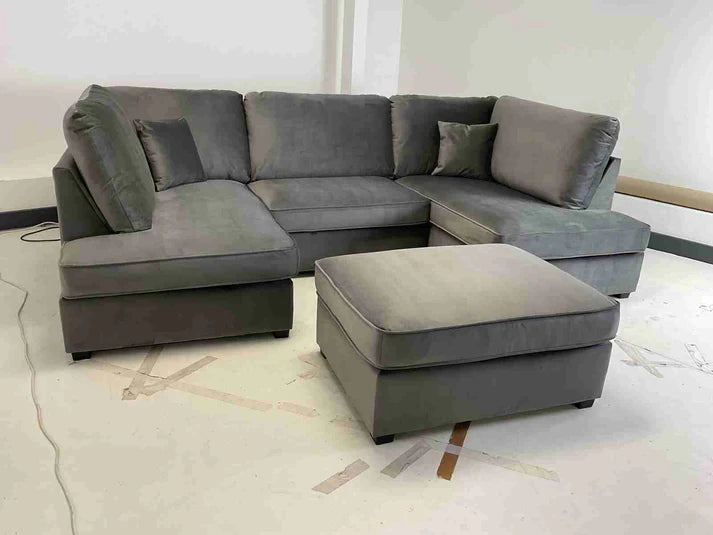Carnaby Cinema U-Shape Sofa Plush Grey