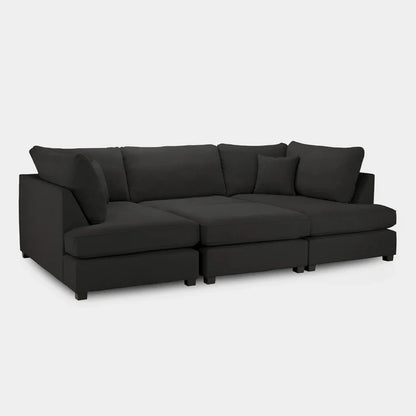 Carnaby Sofa Black U Shape Corner