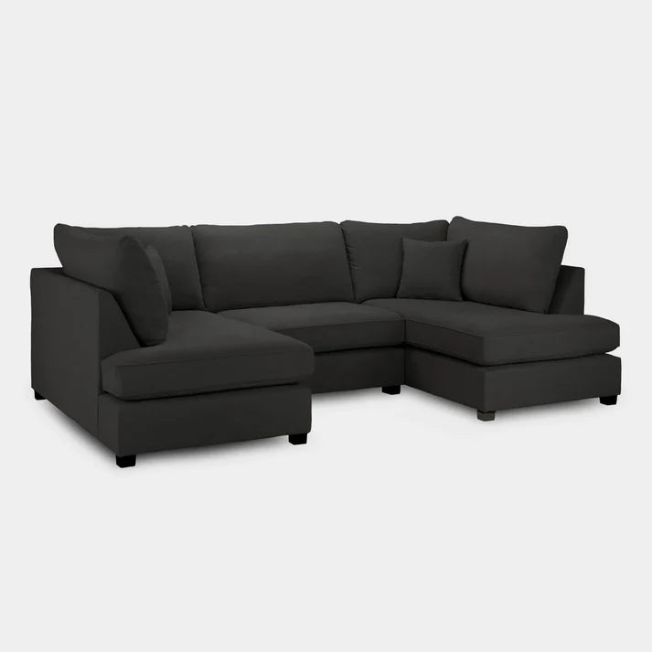 Carnaby Sofa Black U Shape Corner