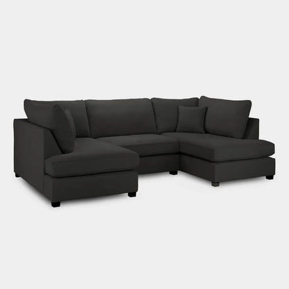 Carnaby Sofa Black U Shape Corner