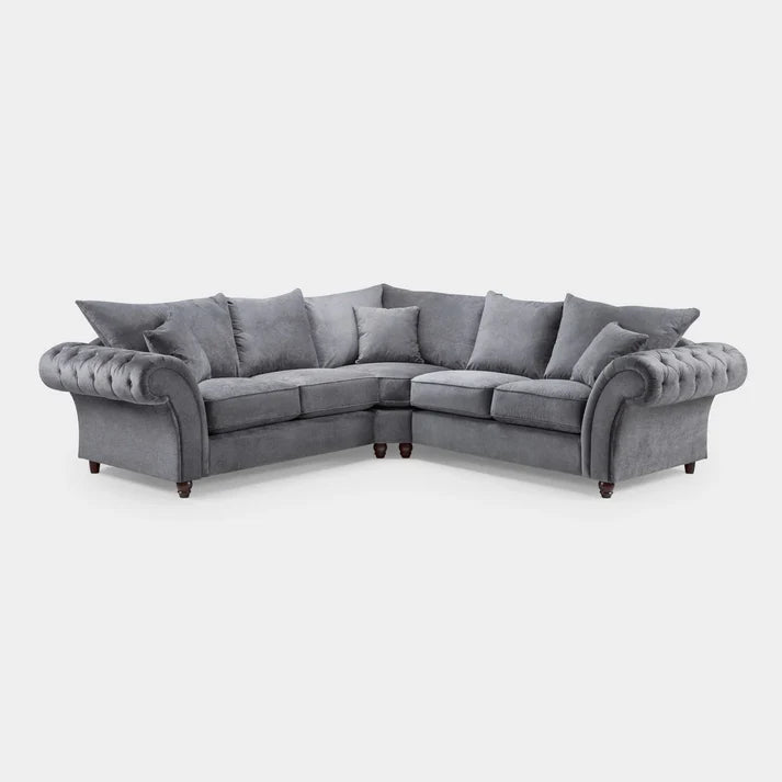 Windsor Fullback Sofa Grey Large Corner